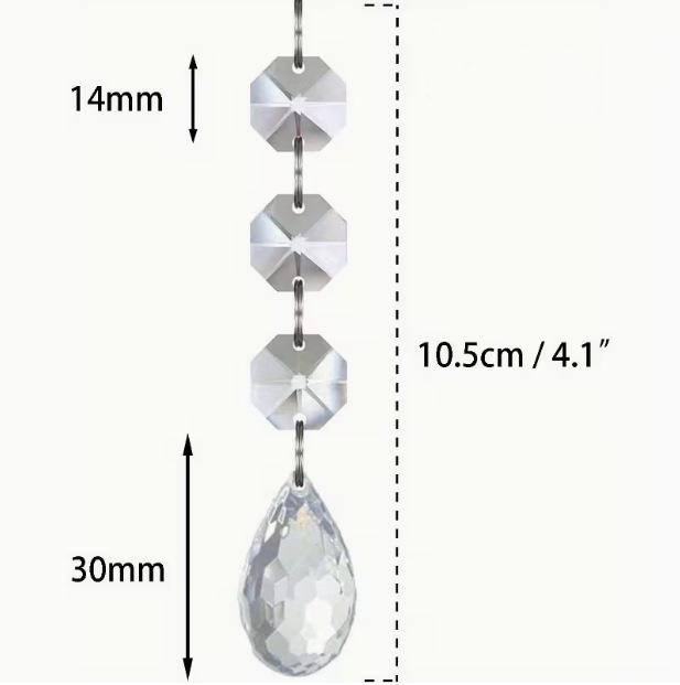 30-Piece DIY Acrylic Crystal Snowflake Ornaments for Christmas Trees and Weddings