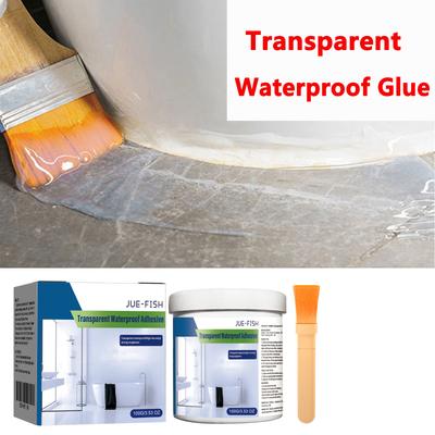 Transparent Waterproof Coating Glue Leak Repair Sealant for Bathroom Balcony Roof Tiles Fast Drying Flexible Clear Paint 100g