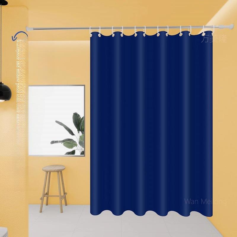 Transparent Waterproof Shower Curtain Bathroom Translucent Partition Curtain Easy Clean Wipe Mildew Proof Curtains with Hooks