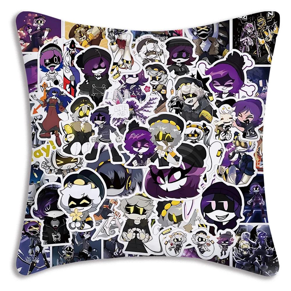Horror Comedy M-Murders Drones Pillow Covers Cartoon Sofa Decorative Home Double-Sided Printing Short Plush Cute Cushion Cover