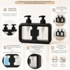 Dual Grid Countertop Soap Dispenser Dual Compartment Wall Mount Soap Dispenser  Bathroom