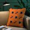 Happy Halloween Cute Spider Pillow Case Plush Fabric Soft Pillowcase Double Sided Print Sofa Cushion Cover Throw