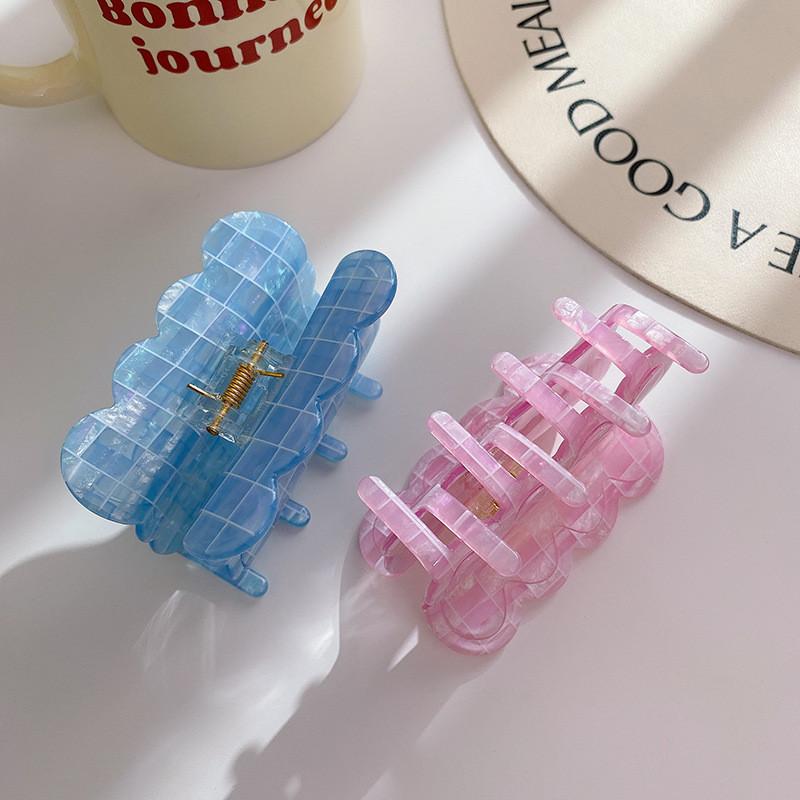 Charming Pink And Purple Acetate Hair Claw Clips For Women Trendy Sweet Design