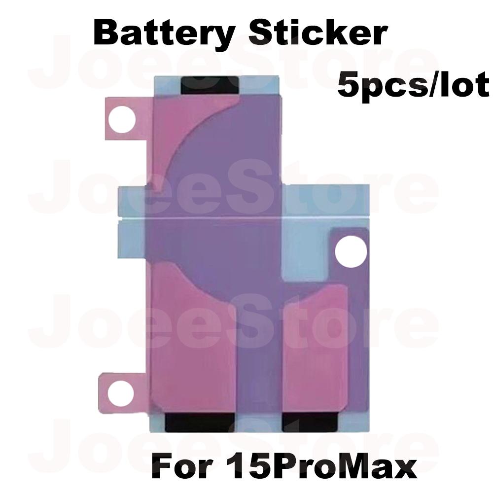 5 шт. Наклейка на аккумулятор для iPhone 11 12 13 14 15 16 Pro Max Plus Mini Клейкая лента для аккумулятора Съемная полоска Клей Запасные части