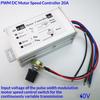 1 Stück PWM Drehzahlregler Stufenloser Gleichstrommotor Drehzahlregler DC 9V-60V 12V 24V 60V 20A Motor Pulsweitenmodulator Regler