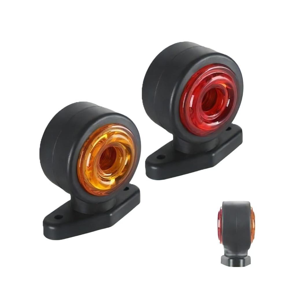azumafy Side Marker Truck Lamp LED 24V Universal Decotora Illumination Warning Light Roadside Light Round High Brightness Waterproof Custom