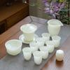 High-end Ice Seed Jade Porcelain Tea Set, High-end Gift Box, Gifts for Customers, Business Companies, Wine Stores, Gifts