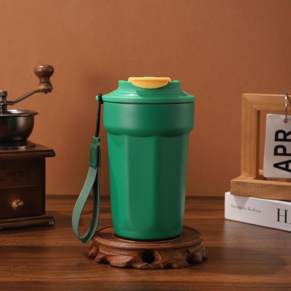 Stainless Steel Eight-Angle Coffee Cup with Lid Vacuum Insulated Cup Sports Cup  for Home Work