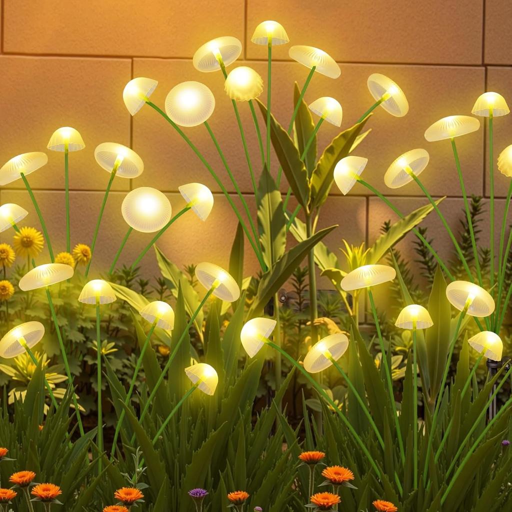 6-heads Solar LED Jellyfish Sway Lights Garden Decor Waterproof Outdoor Solar Pathway Light for Patio Balcony Yard Flowerbed