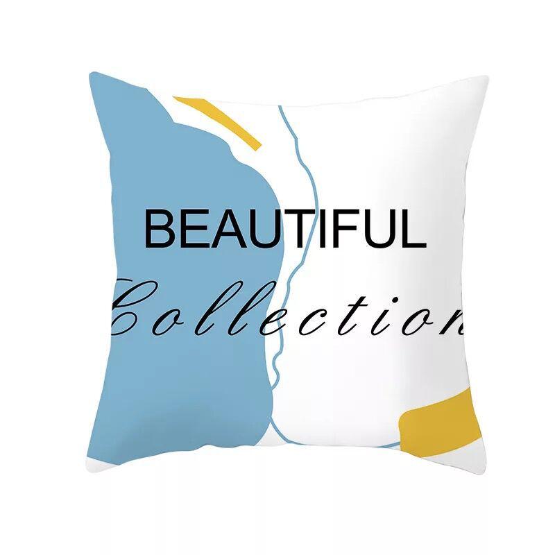 Nordic Blue Geometric Elk Pillow Cover Home Sofa Cushion Cushion Cover