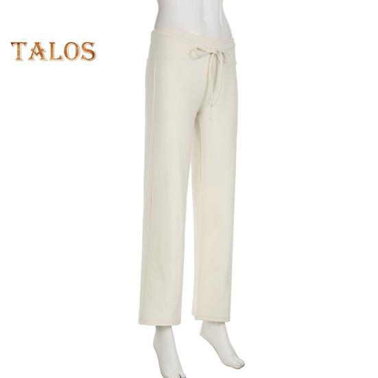 Damen Herbst-Winter-Hose, niedrige Taille, Po-Lifting, Sporthose, Kordelzug, elastische Taille, einfarbig, Yoga-Jogginghose, Winter, Plüschfutter, weites Bein