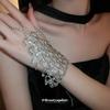 Diamond-encrusted multi-layer tassel bracelet light luxury integrated ring bracelet trend exquisite design jewelry wholesale