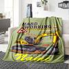 Custom Name excavator Theme Printed Blanket - Perfect for Couch, Bed, Travel & Outdoor Use | Machine Washable, Cozy & Durable.