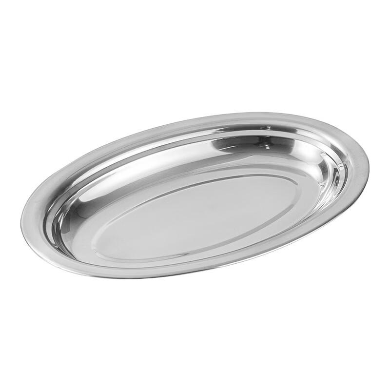 Kangfutao 201 Stainless Steel Oval Deep Steaming Fish Plate