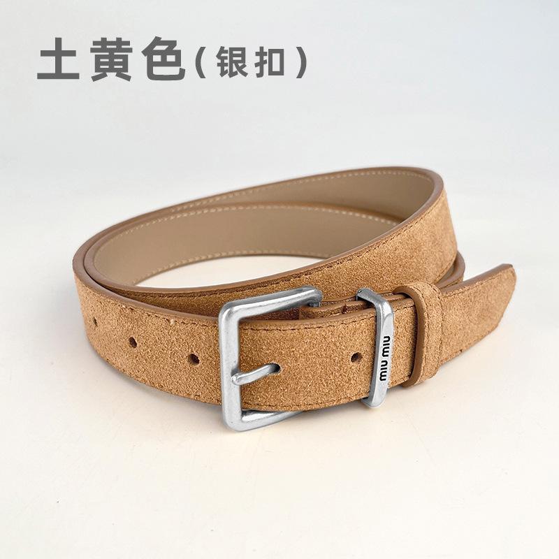 Dámský antifleece matný pravý kožený pásek, retro jehlová přezka z hovězí kůže, vysoce kvalitní sukně, džíny, jednoduché a všestranné