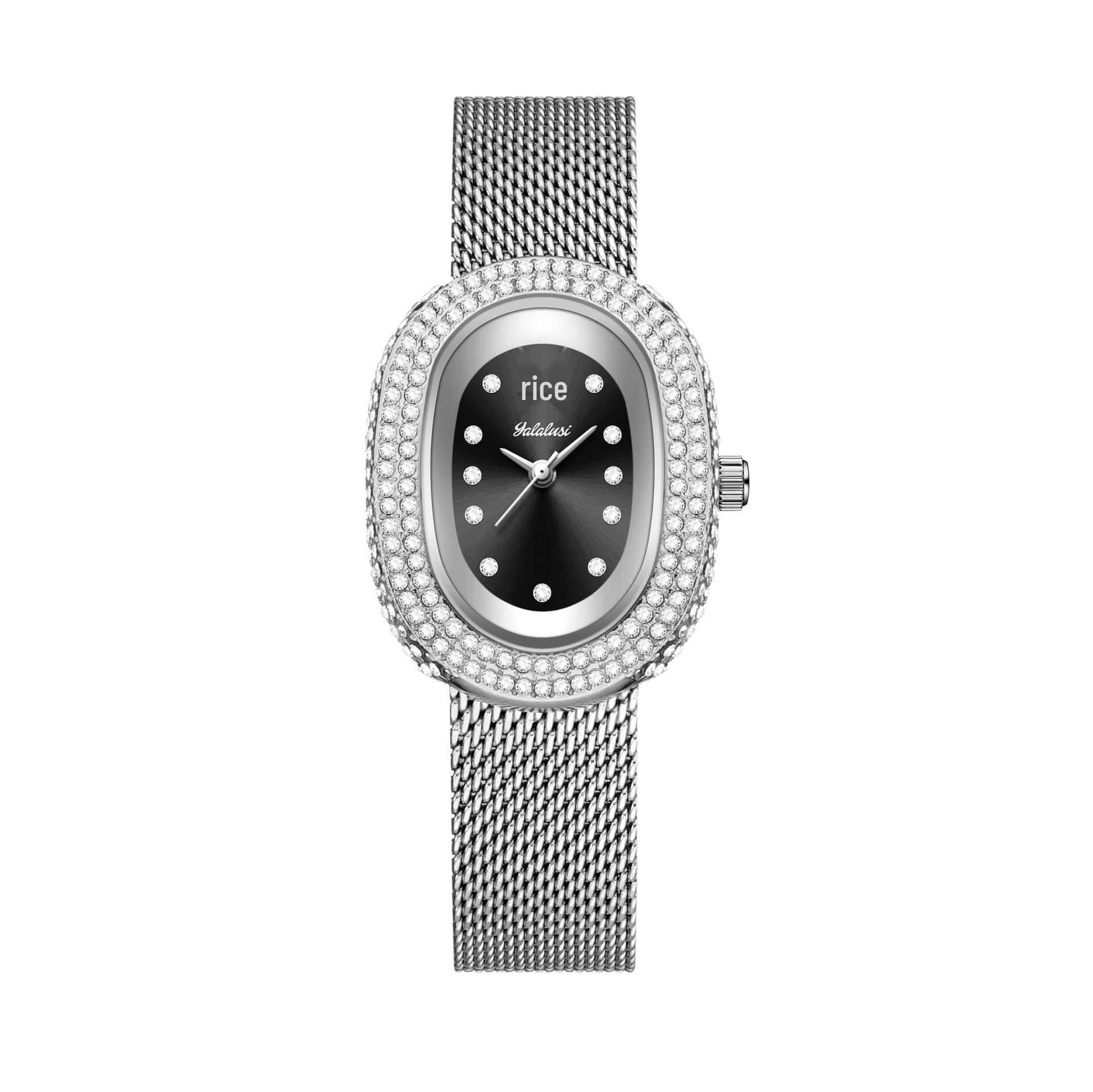 Yalalusi Rhinestone-Inlaid Women s Full Diamond Fashion Watch