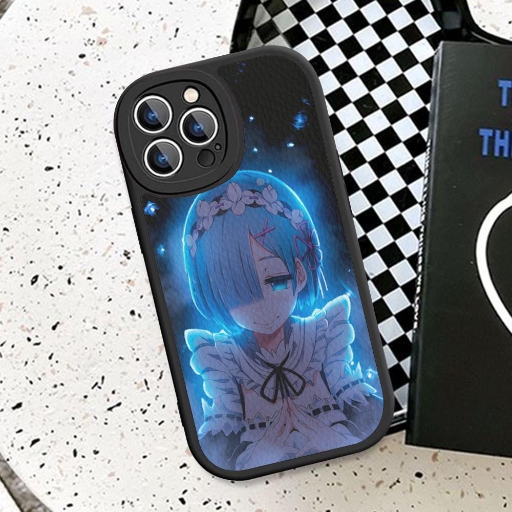ReZERO Ram Rem Phone Case Hard Leather For iPhone 14 13 12 Mini 11 14 Pro Max Xs X Xr 7 8 Plus Fundas
