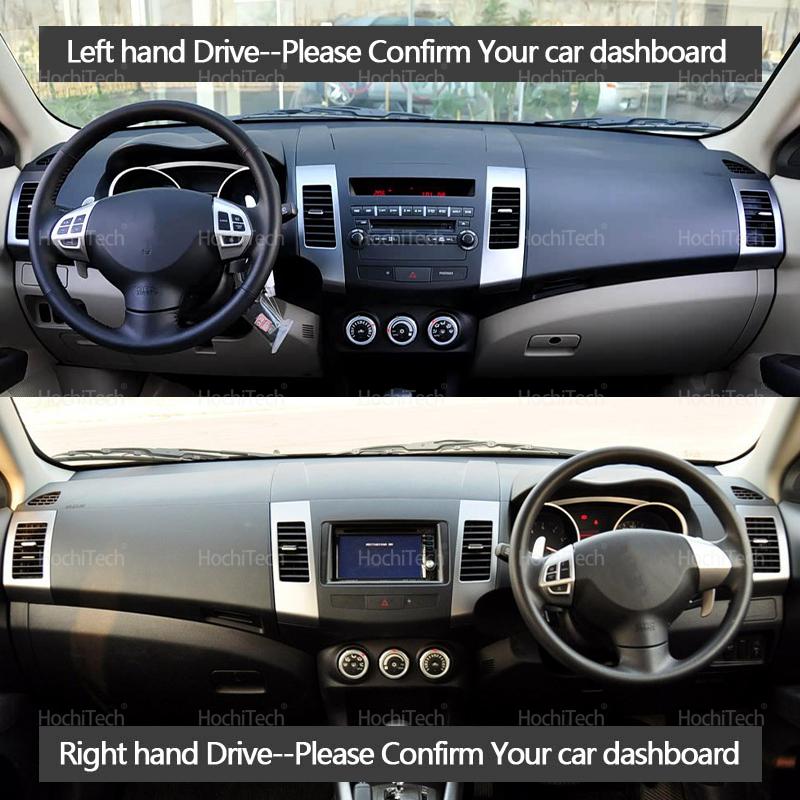 Dashboard Cover for Mitsubishi Outlander CW ZG ZH 2007 2008 2009 2010 2011 2012 Anti-dirty Mat Pad Sunshade Dashmat Protect