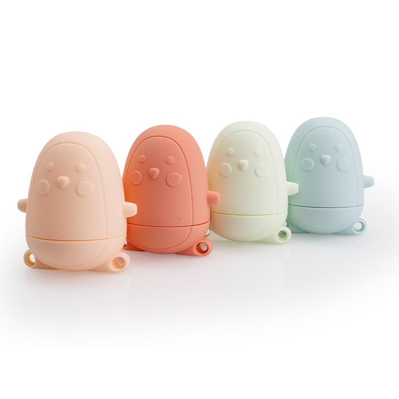 Silikon Pinguin Baby Badespielzeug - Lebensmittelqualität, Quetschdesign für Kinder