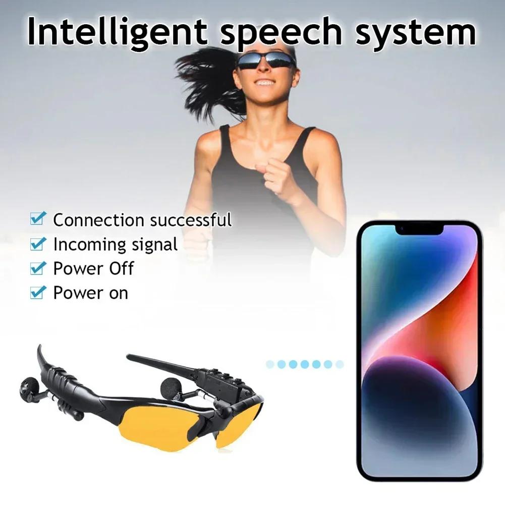 Stereo Wireless Bluetooth 5.0 Headset Glasses Outdoor Cycling 2 in 1 Glasses for Driving Cycling Sport Noise Reduction Headphone