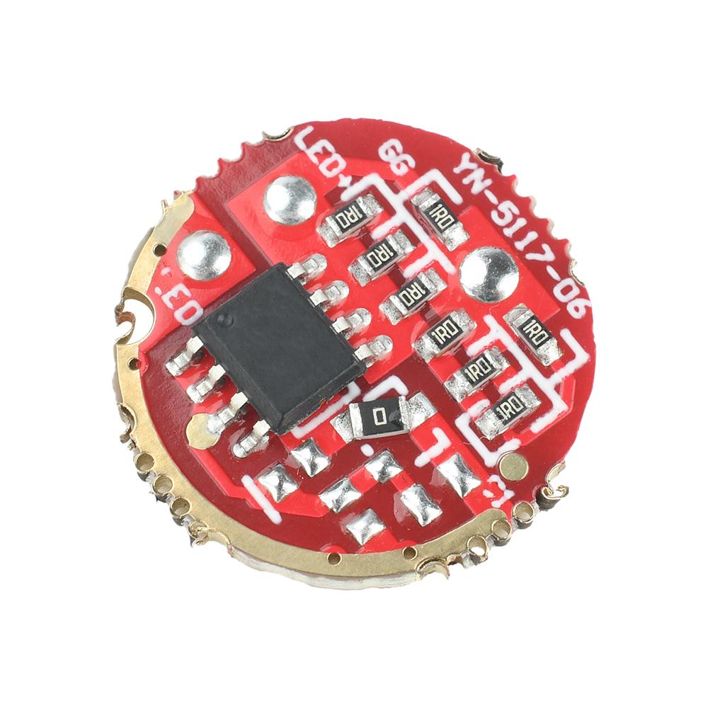 DC 3.7-4.2V 6-15W lamp beads flashlight gear driver controllor 1-speed flashlight driver board DIY flashlight accessory 17/20mm