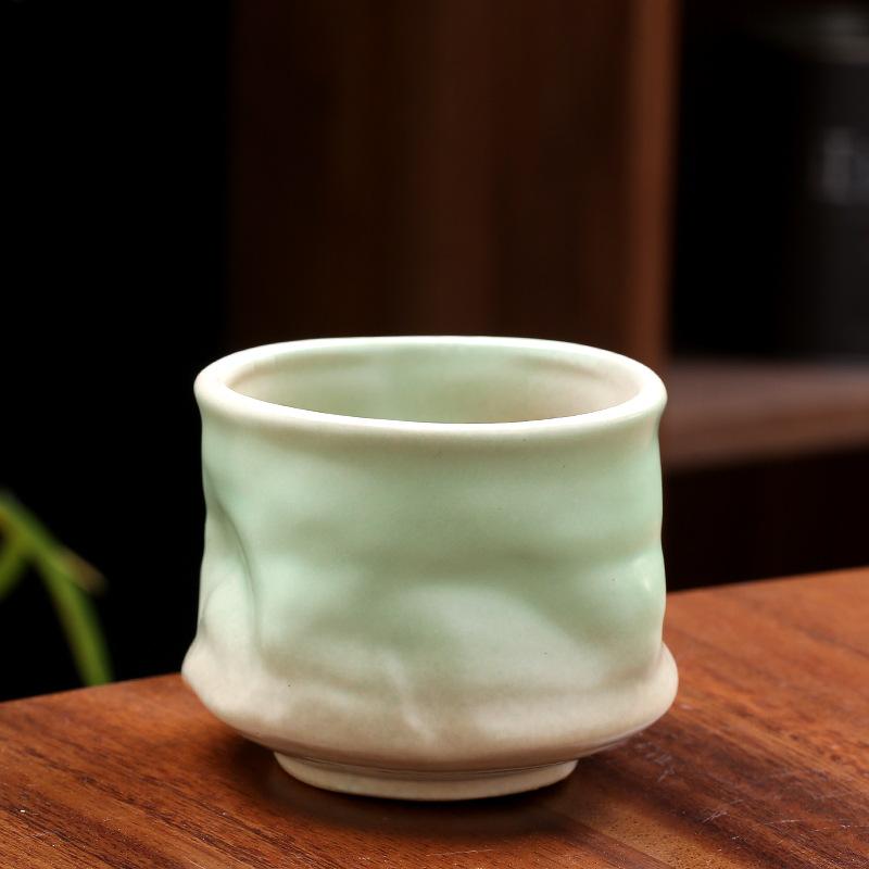 Japanese Style Kiln Made Espresso Cup Ceramic Cup Creative Vintage Irregular Single Mugs Household Afternoon Teacup Mugs New