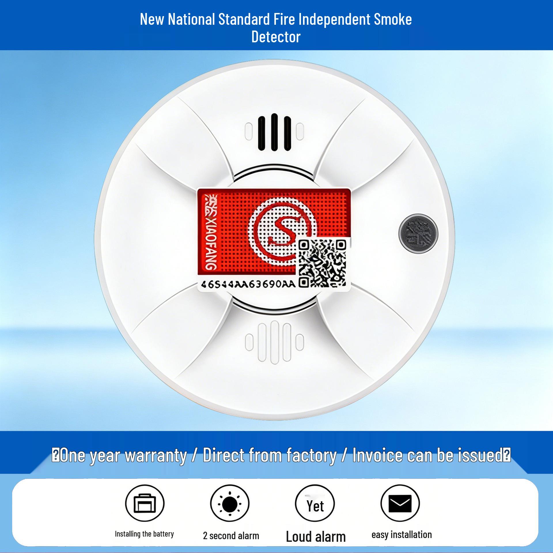 Smart Wireless Smoke Detector System with Mobile Connectivity Independent Smoke Detector (Not Host-Compatible)