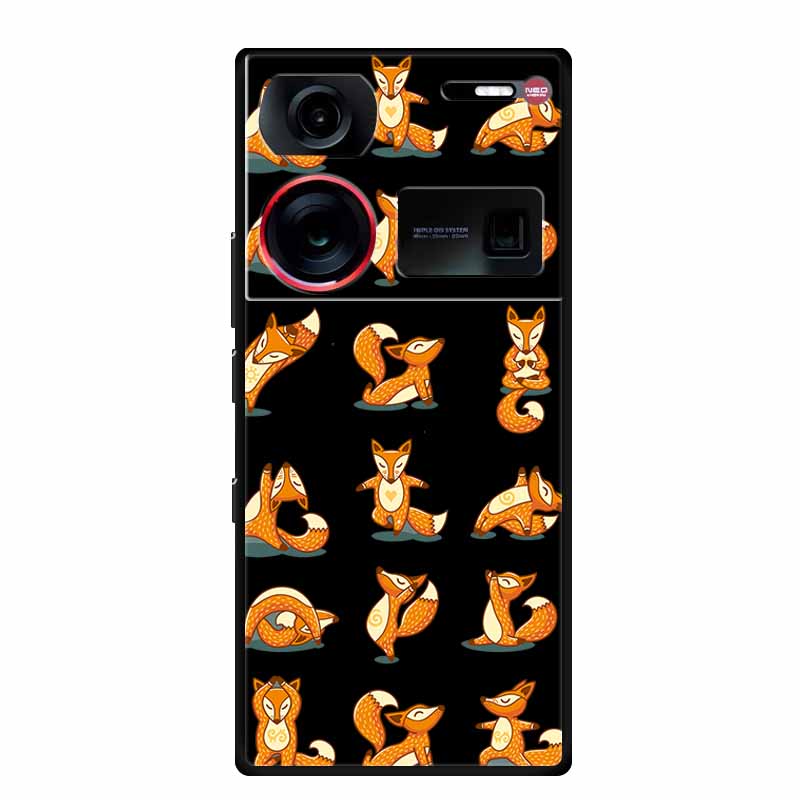 6.8" For ZTE Nubia Z60 Ultra Case Shockproof Black Silicone Soft Phone Case For ZTE Nubia Z60 Ultra Back Cover Case Cute Cartoon
