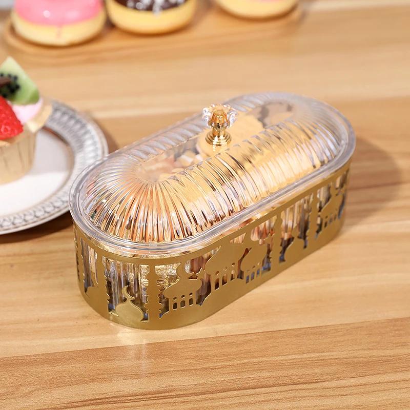 Colorful Ramadan Candy Tray Serving Set Eid Mubarak Snacks Platter 2025 Islamic Party Gifts Elegant Ramadan Decoration Snacks