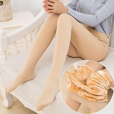 Herbst Winter Warme Frauen Schwarz Nude Leggings Casual Elastische Verdicken Samt Dame Hohe Taille Hosen Mädchen Trample Füße Strumpfhosen