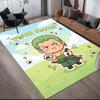Custom Name,Roronoa Zoro Home Sofa Decoration for Living Room & Bedroom, Non‑Slip Play Flannel Floor Mat for Game Room