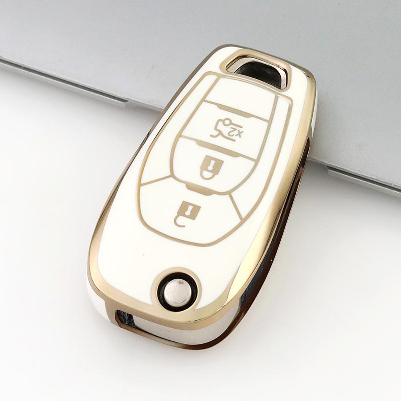 Car Flip 3 Button Key Case For Chevrolet Cruze Aveo 2014 2015 2016 2017 2018 2019 2020 Protective Cover Bag Shell Holder