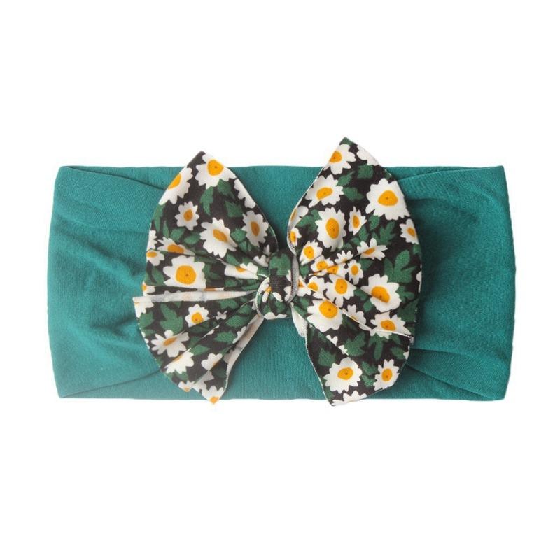 New baby headband, cute printed bow children's headscarf, thin breathable baby hair accessories