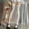 Ballet-Style Bow Over-The-Knee Socks Lace Socks Jk Style Openwork Socks