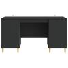 Desk with Shelf Black 142.5 x 50 x 75 cm Particleboard