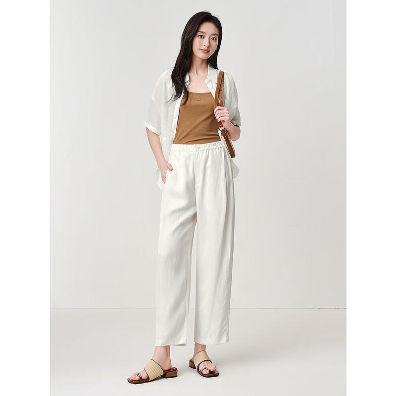JUZUI Annakou Women's Pleated Tapered Commuter Pants