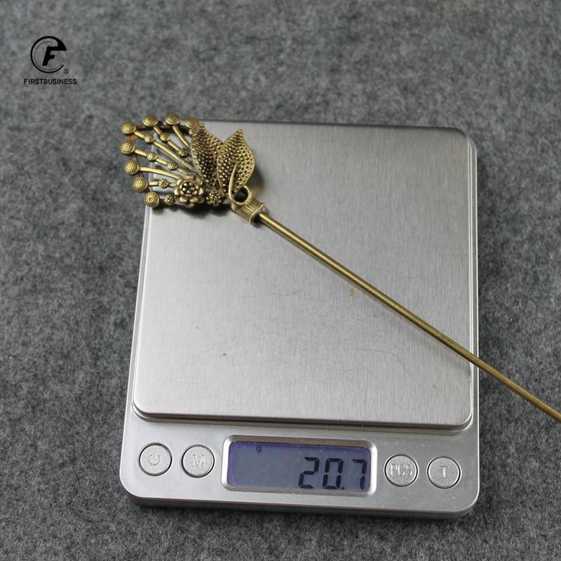 Valentine's Day gift Vintage dragon flowers Hair Clips Girls brass copper needle Hairpins Fashion Hairgrips Lady Elegance Tools