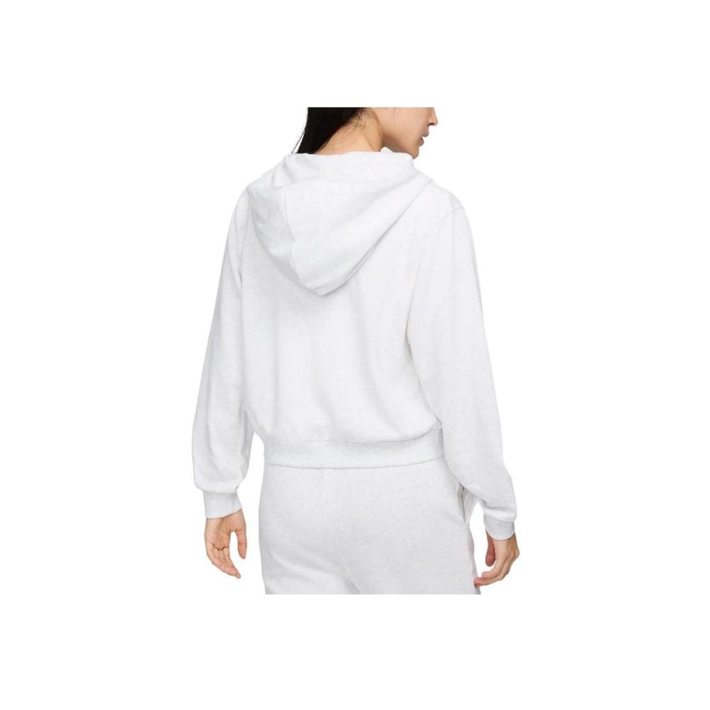 Nike Chill Terry Solid Color Loose Zip Hoodie Jacket Women Outerwear Birch-Heather FN2420-051
