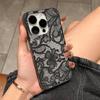 Lace Pattern For IPhone 16 15 11 12 13 14 17 Pro Max PLUS Pro Soft Corrugated Silicone Back Phone Case