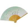 Kimono Folding White Bamboo with Carved Height [Stylish Iroha] Men's Fan, Design, Scented, 22.5cm