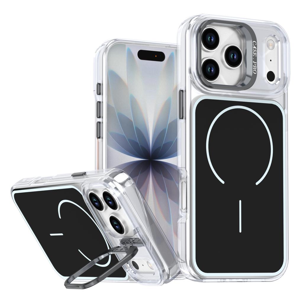 Luxury for Magsafe Magnetic Clear Colorful Border Case For iPhone 17 Pro Max Air 16 15 14 Plus 13 12 11 Wireless Charge Cover