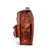 Men's  goat leather messenger Real satchel bag genuine laptop brown briefcase