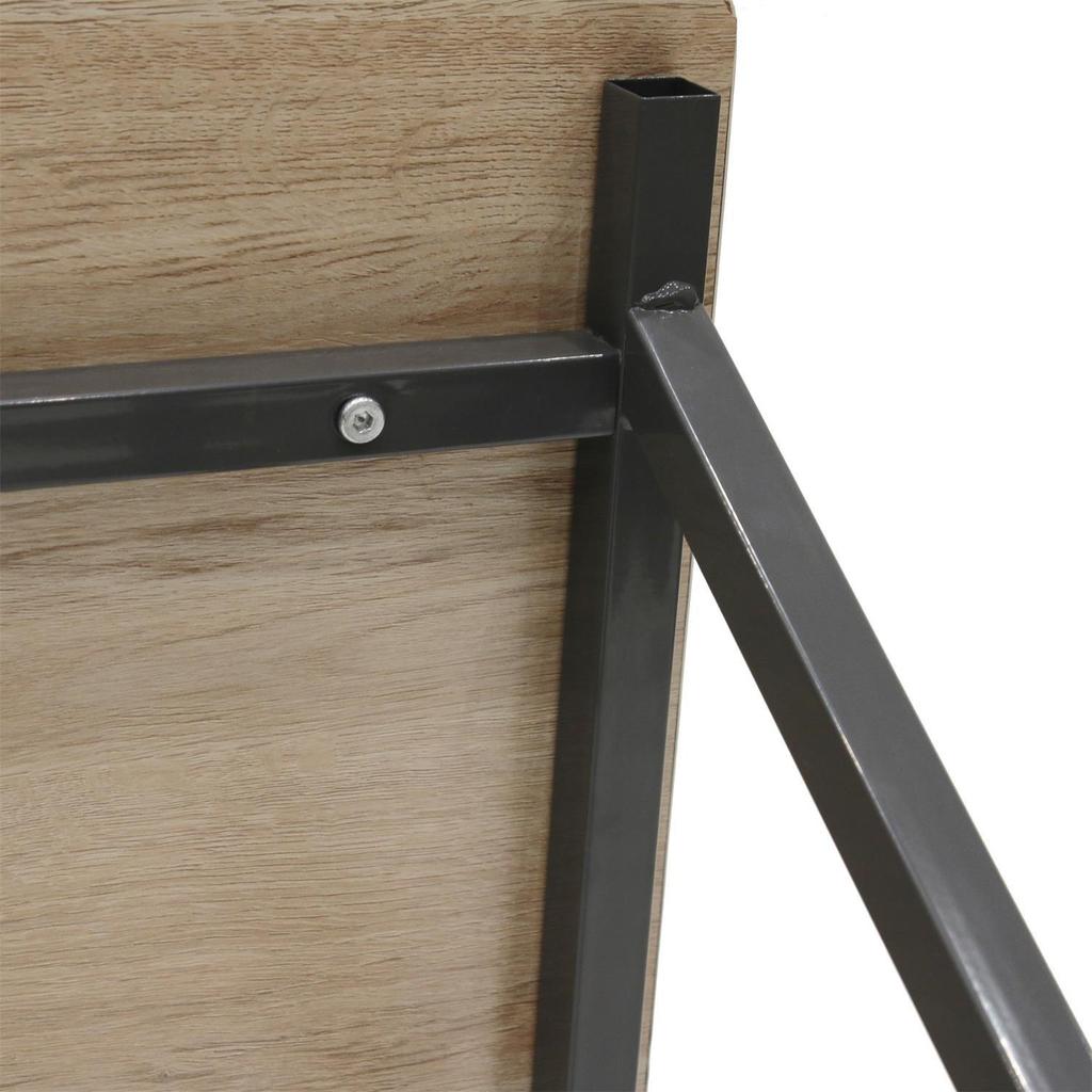 Brico Schreibtisch schwarz MIT FÄCHERN Metallfuß und MDF