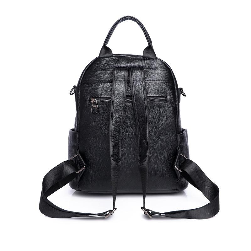 2020 New Leather Cowhide Women's Leather Korean Version Versatile Bag Women's First Layer Cowhide Backpack Women's Large Capacity