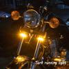 Motorcycle Turn Signal & DRL LED Light Flashing Indicator Tail Brake Light 12V LED Ring Fork Strip Lamp For Harley Yamaha Honda