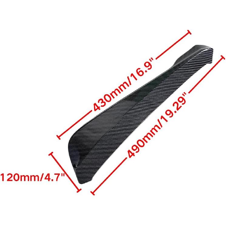 Pair of Rear Bumper Diffuser,Car Side Skirt Lip Splitter Canard Protector Universal Bumper Lip Body Kit (Black)