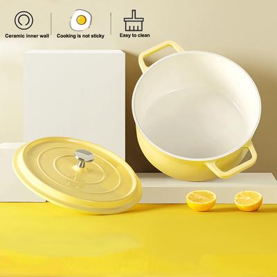 Enamel Stock Pot with Non-Stick Coating & Stylish Design - Perfect for Home Kitchen