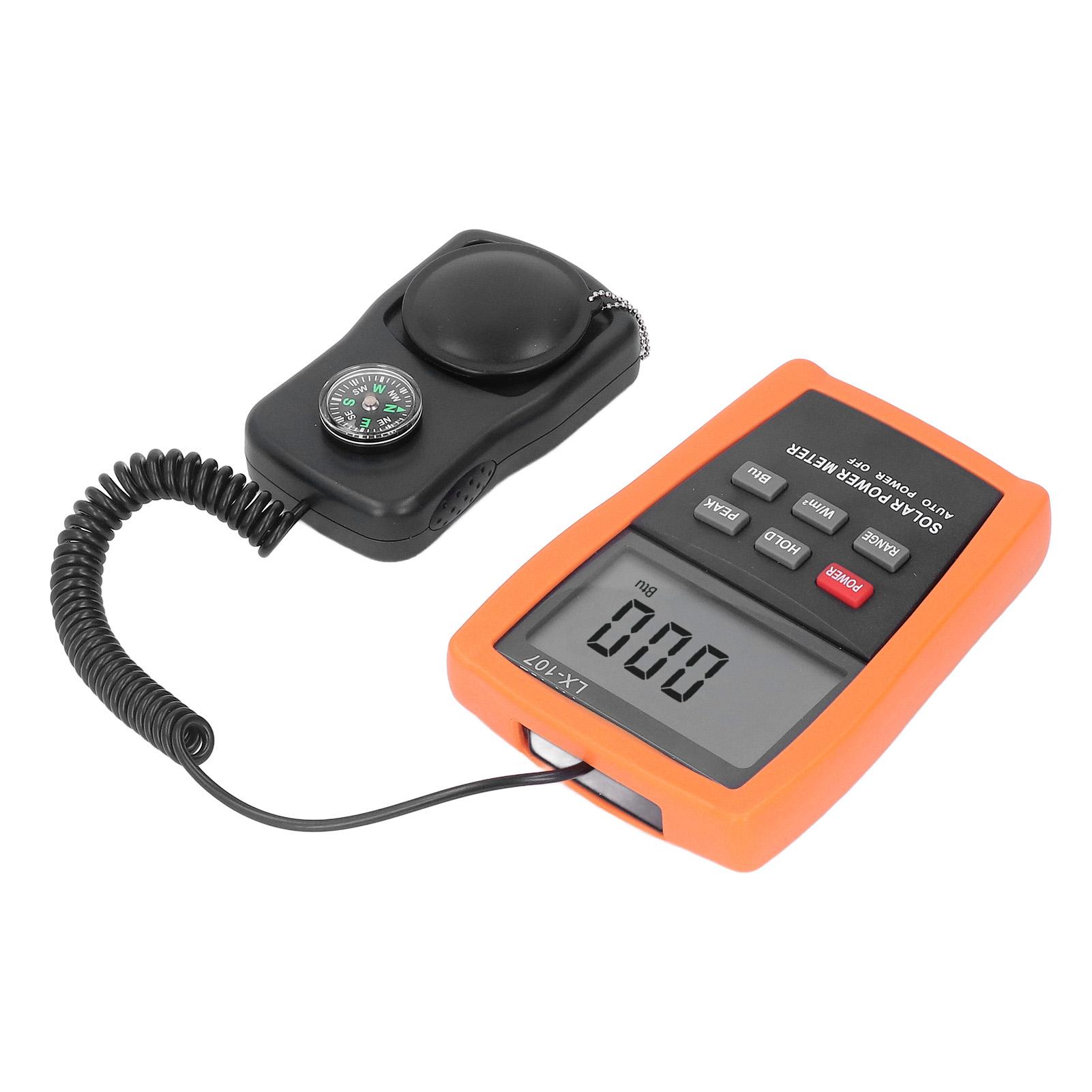 

Цифровой измеритель солнечной мощности с функцией удержания данных, быстрой выборкой, высокой точностью, тестер энергии солнечного света с компасом