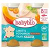 Petit Pot Bébé Carotte Potimarron Truite - Babybio - 2x200g - Dès 8 Mois