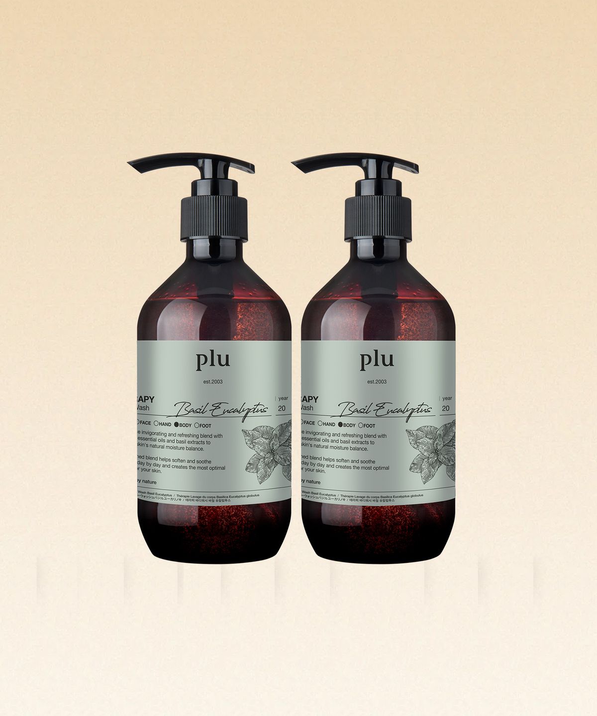 Therapy Body Wash 500g Set of 2 (Basil Eucalyptus)